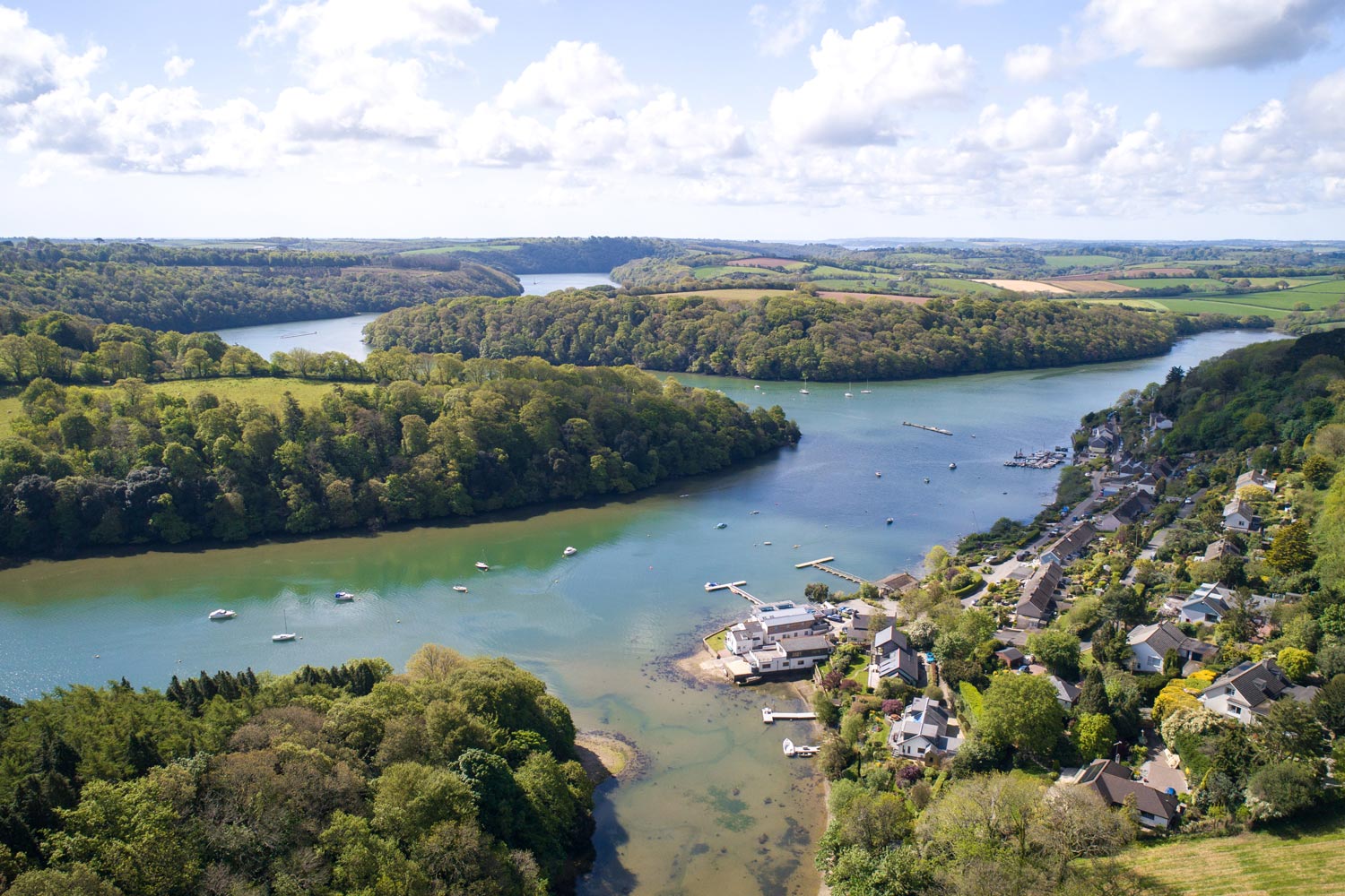 Malpas & The Fal Rivers from Above