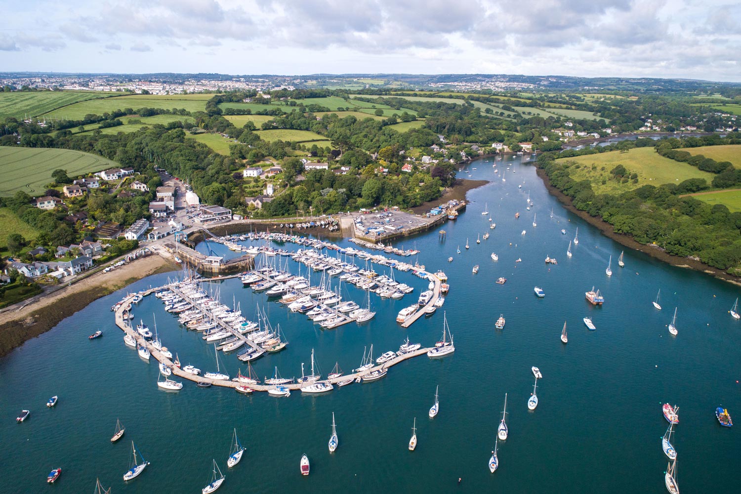 Mylor Yacht Harbour from Above