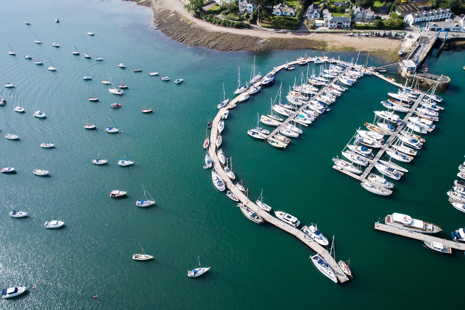 Mylor Yacht Harbour from Above